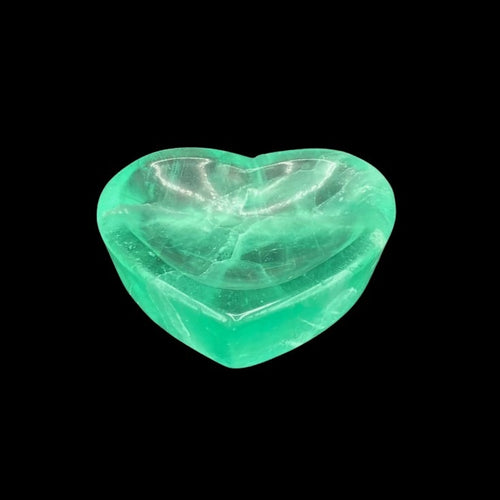 Side View Of Fluorite Heart Bowl