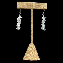 Load image into Gallery viewer, Clear Quartz Crystal Dangle Earrings
