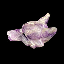 Load image into Gallery viewer, Side View Of Chevron Amethyst Wolf Figurine
