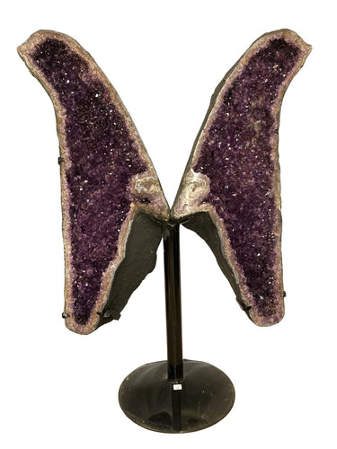 Large Amethyst Crystal Butterfly Dispaly Piece