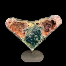 Load image into Gallery viewer, Rose Amethyst Heart On Stand

