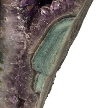Load image into Gallery viewer, Close Up Polished Edge Of Amethyst Butterfly Wings PurpleQuartz Cluster Green Polished Edge
