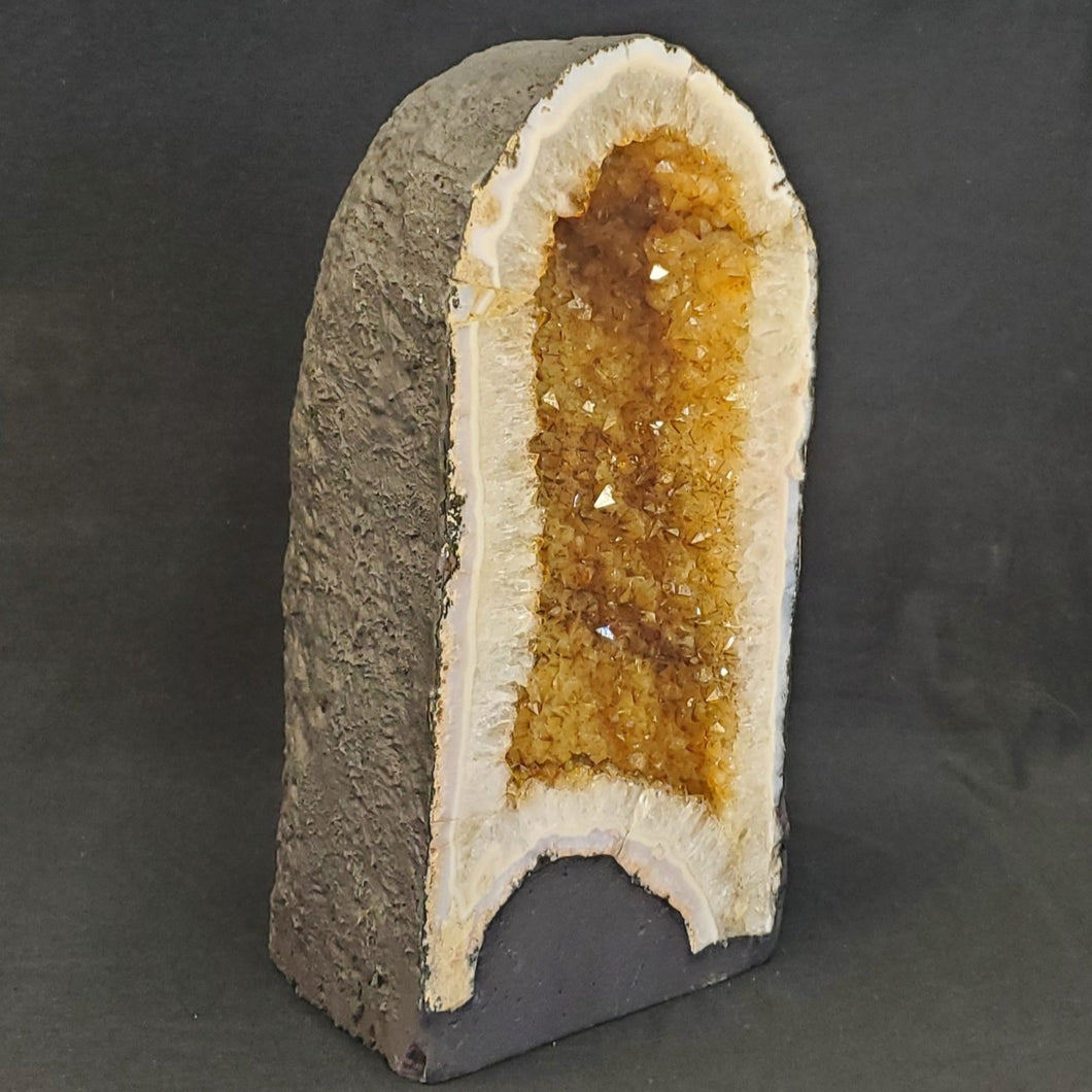Citrine Cathedral Enhance Geode side view