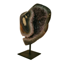 Load image into Gallery viewer, Amethyst Sculpture on Stand Right side
