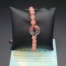 Load image into Gallery viewer, Strawberry Quartz beaded bracelet
