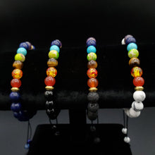 Load image into Gallery viewer, Jewelry&gt;Bracelet&gt; 7 Chakra&gt;Howlite Lapis Lava Carnelian and more

