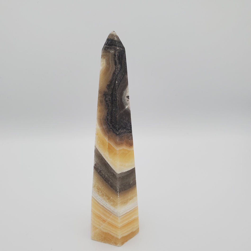Zebra Calcite Carved Tower Point