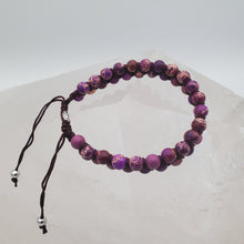 Load image into Gallery viewer, Purple Double Beaded Jasper Bracelet
