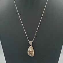 Load image into Gallery viewer, Flash Quartz Pendant On Sterling Ball Chain Necklace
