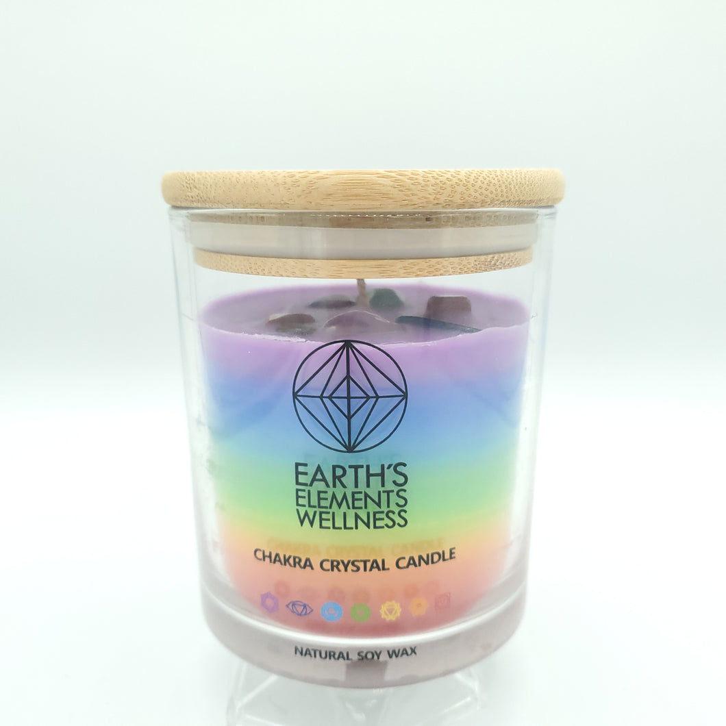 Earth Elements Wellness Chakra Crystal Candle
