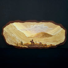 Load image into Gallery viewer, Sandstone Painting Western Decor Cowboys On Horses Cattle Sky Prairie Scene
