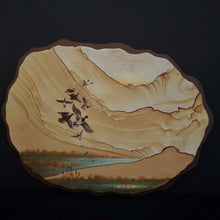 Load image into Gallery viewer, Hand Painted Birds On Sandstone Ducks In Flight
