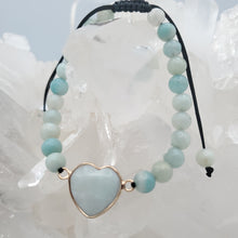 Load image into Gallery viewer, Heart Accent Beaded Bracelet Aventurine
