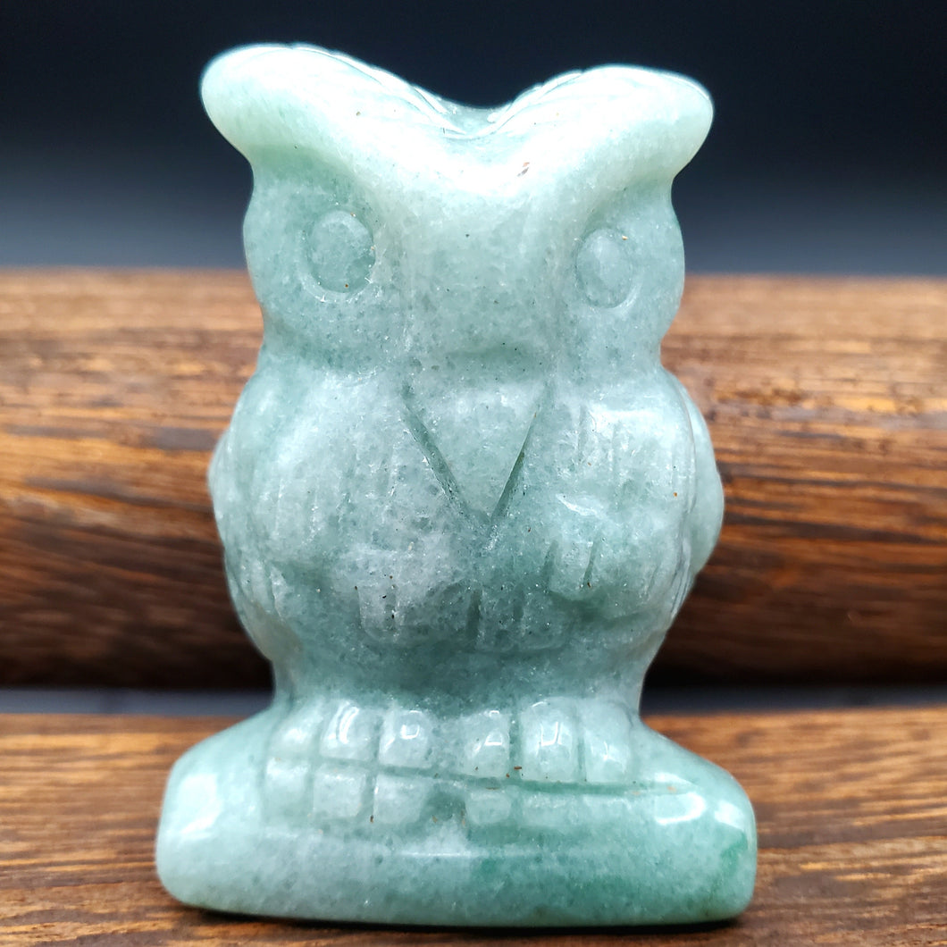 Carved Owl Aventurine 