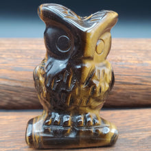 Load image into Gallery viewer, Carved Owl Tiger&#39;s Eye
