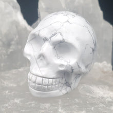 Load image into Gallery viewer, Howlite Carved Stone Skull
