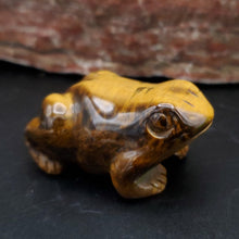 Load image into Gallery viewer, Tiger&#39;s Eye 2 Inch Frog
