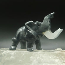 Load image into Gallery viewer, Gray Onyx Elephant With Trunk Up

