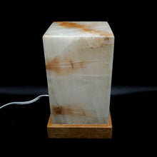 Load image into Gallery viewer, Front view 8.25  inch tall onyx lamp
