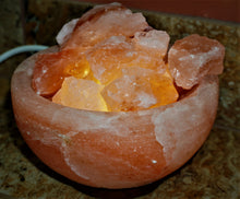 Load image into Gallery viewer, Himalyan Salt Bowl Lamp From Nepal Home Decor
