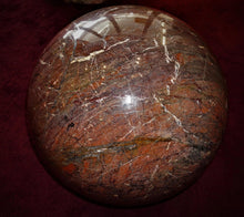 Load image into Gallery viewer, Interior Design Accessory Large Red Jasper Sphere With Gray Veins
