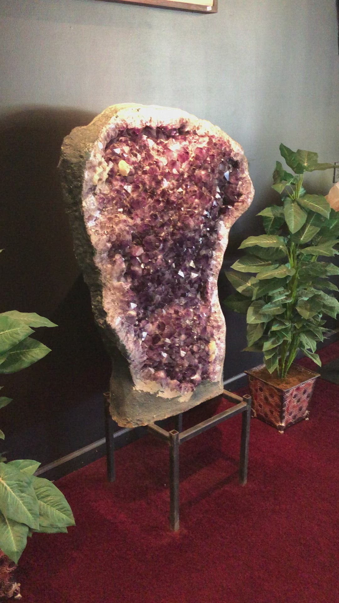 Video Of Amethyt Crystal Cluster Geode