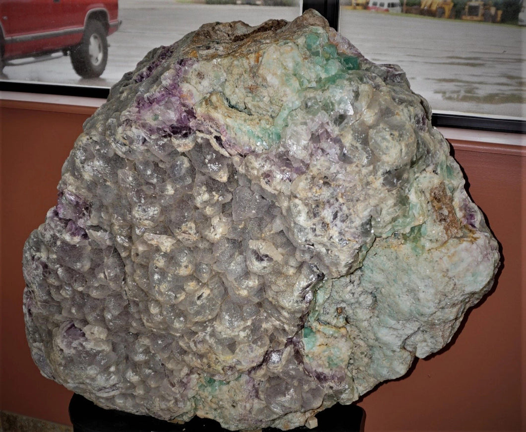Large Approximately 4 Foot Tall Natural Fluorite Mineral Specimen