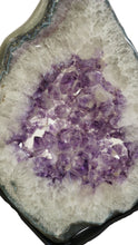 Load image into Gallery viewer, Amethyst Slice Showing Purple and White Quartz Crystals
