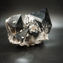 Load image into Gallery viewer, Close Up Enhanced Smokey Quartz Showing Contrast White Fairy Dust
