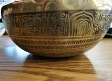 Load image into Gallery viewer, Side View Tibetan Metal Singing Bowl

