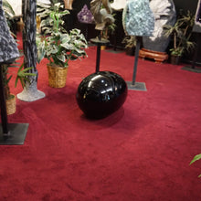 Load image into Gallery viewer, Rare Large Polished Egg Shaped Obsidian Rock Specimen
