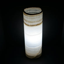 Load image into Gallery viewer, Lighted Onyx Cylinder Table Lamp
