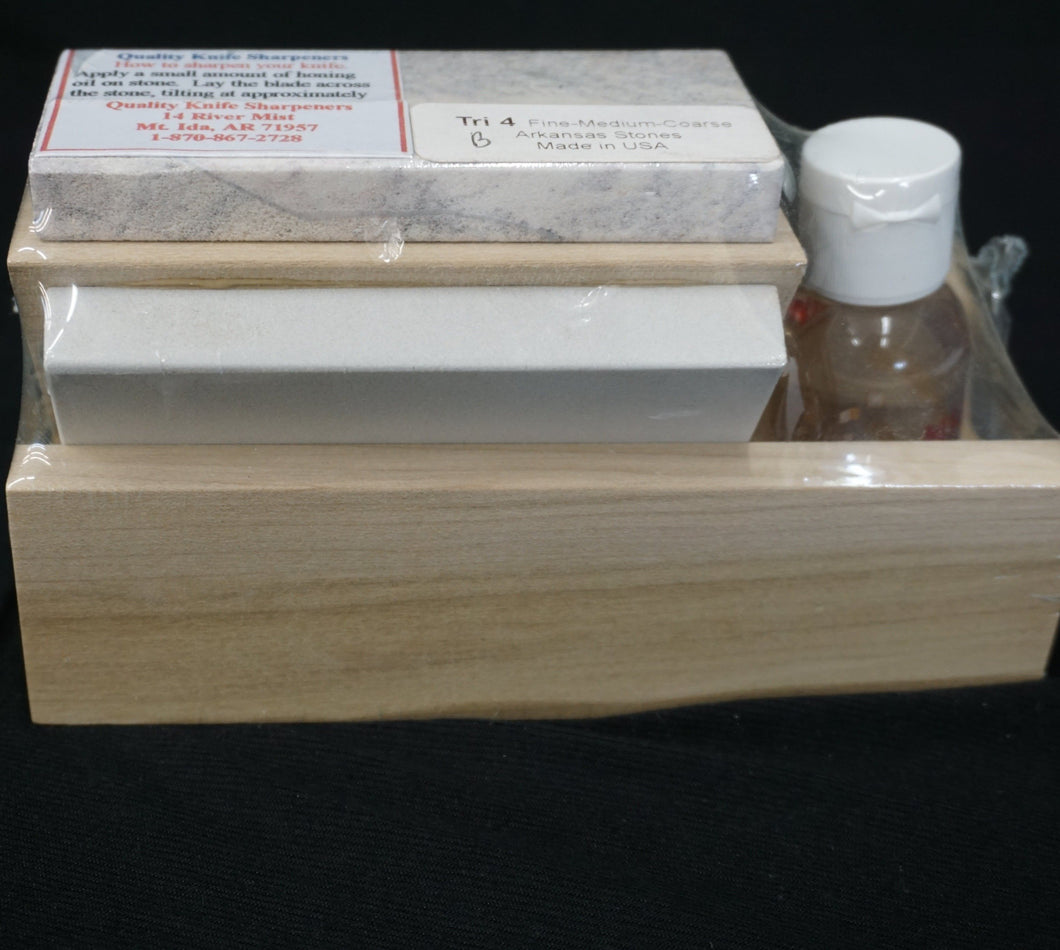 Novaculite Stone Arkansas Flint Sharpening Kit With Oil