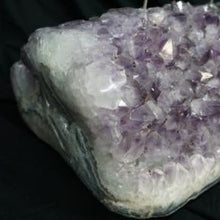 Load image into Gallery viewer, End View Of Amethyst Druzy Crystal Candelabra 
