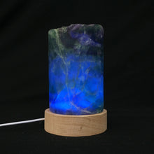 Load image into Gallery viewer, Fluorite Lamp with blue light
