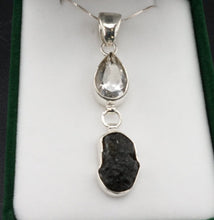 Load image into Gallery viewer, Moldavite Herkimer Diamond Necklace
