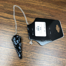 Load image into Gallery viewer, Snowflake Obsidian Pendulum
