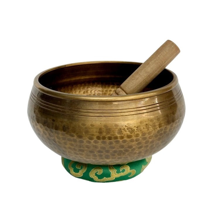 Front View Of Singing Bowl And Accessories 
