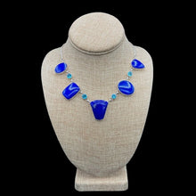 Load image into Gallery viewer, Blue Topaz And Lapis Sterling Silver Necklace
