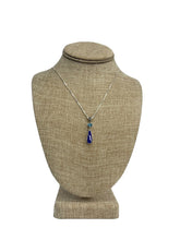 Load image into Gallery viewer, Blue Opal And Blue Topaz Sterling Silver Necklace
