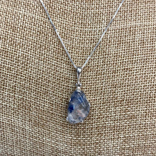 Load image into Gallery viewer, Close Up Of Blue Dumortierite Pendant
