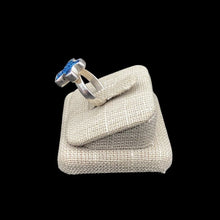 Load image into Gallery viewer, Side View Of Sterling Silver And Blue Druzy Crystal Ring
