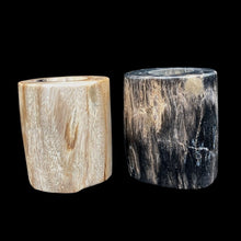 Load image into Gallery viewer, Both Varietys Of Petrified Wood Candle Holders
