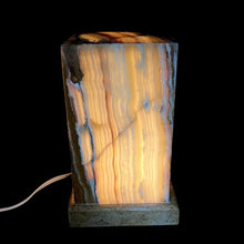 Load image into Gallery viewer, Onyx Table Lamp Turned On
