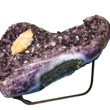 Load image into Gallery viewer, Side View Carved Amethyst Heart
