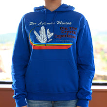 Load image into Gallery viewer, Blue Unisex Ron Coleman Mining Unisex Hoodie WIth Crystal Graphic
