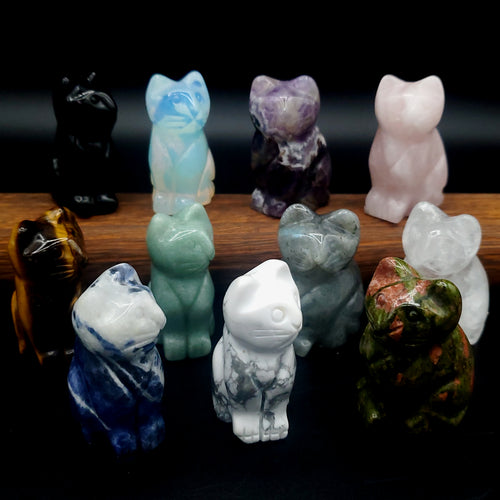 Stone Cat Figurines