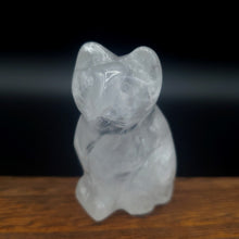 Load image into Gallery viewer, Quartz Crystal Cat Figurine
