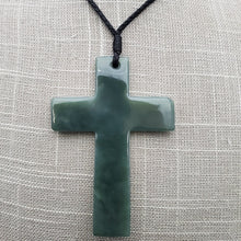 Load image into Gallery viewer, Nephrite Jade Cross Necklace 
