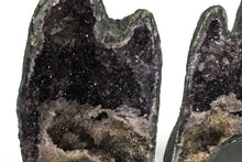 Load image into Gallery viewer, Top View of Amethyst Geode Pair
